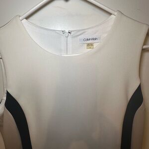 Calvin Klein White and Black Dress